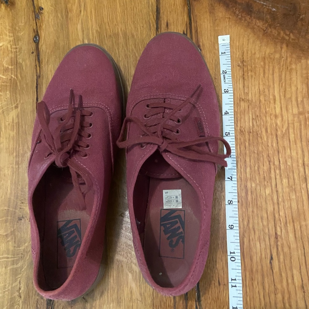 Vans Maroon Canvas Comfortable Lace-Up Shoes, Perfect to Dress Up or Down, Sz 10 - Picture 7 of 9